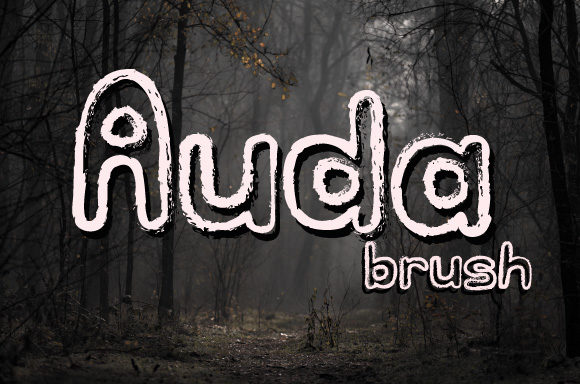 Auda: A Unique Outlined Display Font for Designers