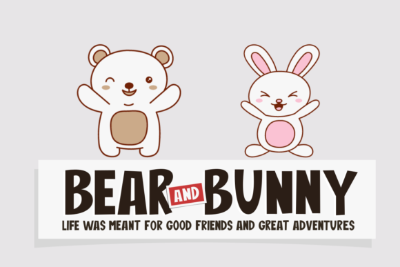 Bear and Bunny: A Fun and Cartoon-Like Display Font