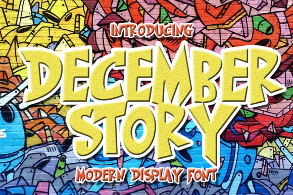 December Story: A Bold and Cartoon-Like Display Font for Creative Projects