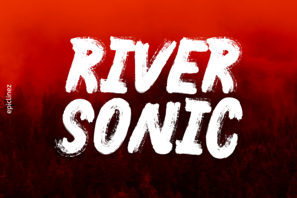 River Sonic: A Bold Brush Display Font for Editorial Design