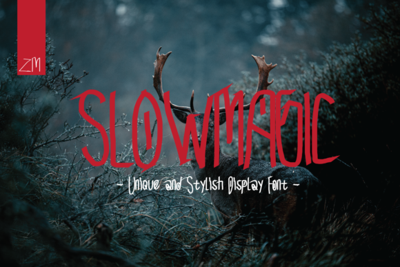 Slow Magic: A Stylish Display Font for Editorial Design