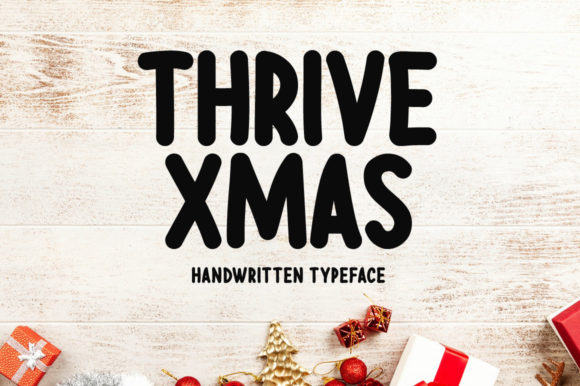 Thrive Xmas: A Simple and Natural Display Font for Creative Projects