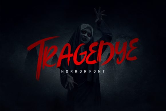 Tragedye: A Dramatic Brushed Display Font for Halloween