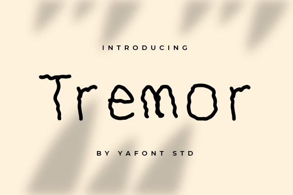 Tremor: A Creative Display Font for Unique Branding
