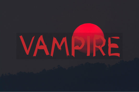 Vampire: The Spooky and Dramatic Display Font for Halloween